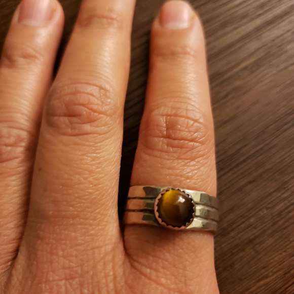 Vintage Sterling Silver Tigers Eye Ring